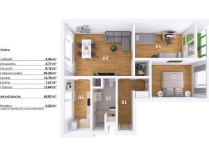 Prodej bytu 3+1, Praha - Hlubočepy, Wassermannova, 69 m2