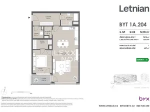 Prodej bytu 2+kk, Praha - Letňany, Tupolevova, 77 m2