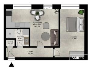 Pronájem bytu 2+kk, Kutná Hora, Štefánikova, 50 m2