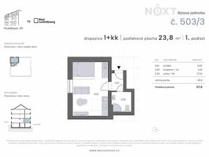 Prodej bytu 1+kk, Praha - Košíře, Musílkova, 23 m2