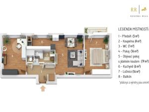 Prodej bytu 3+kk, Slavkov u Brna, Komenského náměstí, 67 m2