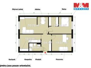 Prodej bytu 3+1, Plzeň - Skvrňany, Vojanova, 72 m2