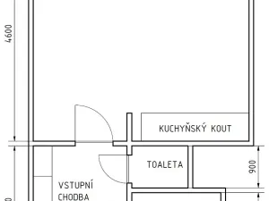 Pronájem bytu 1+kk, Brno, Spodní, 31 m2