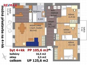 Prodej bytu 4+kk, Český Krumlov, Tichá, 106 m2
