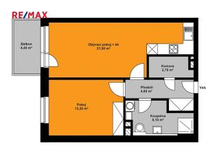 Pronájem bytu 2+kk, Poděbrady, Nerudova, 56 m2