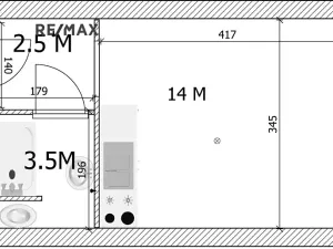 Pronájem bytu 1+kk, Kolín, Dělnická, 20 m2