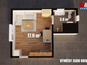 Pronájem bytu 1+kk, Plazy, 30 m2