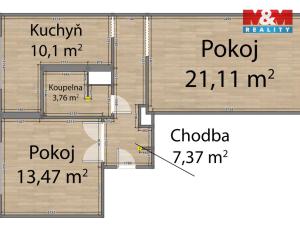 Prodej bytu 2+1, Plzeň - Lobzy, Ke Kukačce, 55 m2