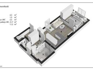 Prodej bytu 2+kk, Mladé Buky, 44 m2