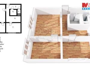 Pronájem bytu 3+1, Týnec nad Sázavou - Chrást nad Sázavou, 73 m2