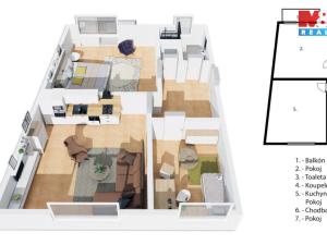 Prodej bytu 3+kk, Olomouc - Nedvězí, Jilemnického, 72 m2