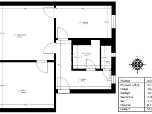 Prodej bytu 2+1, Žďár nad Sázavou, Brodská, 55 m2