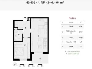 Pronájem bytu 2+kk, Olomouc, Loudova, 57 m2
