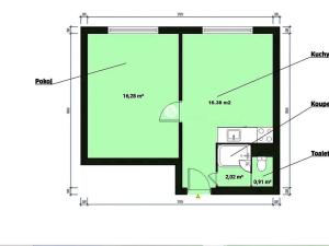 Prodej bytu 1+1, Chomutov, Pod Břízami, 36 m2