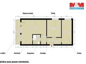 Pronájem bytu 3+kk, Praha - Karlín, U Sluncové, 65 m2