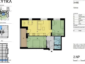 Pronájem bytu 3+kk, Praha - Vysočany, Oktábcových, 70 m2