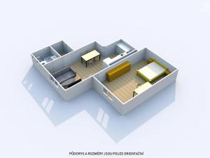 Pronájem bytu 2+kk, Plzeň, Vrchlického, 46 m2