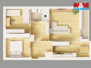 Prodej bytu 3+1, Ústí nad Labem - Krásné Březno, Keplerova, 73 m2