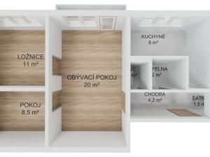 Prodej bytu 3+1, Zlín, Mlýnská, 61 m2