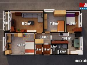 Prodej bytu 4+1, Ústí nad Labem - Mojžíř, Peškova, 83 m2
