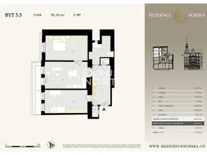 Prodej bytu 3+kk, Praha - Vršovice, Norská, 90 m2