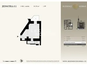 Prodej bytu 1+kk, Praha - Vršovice, Norská, 35 m2