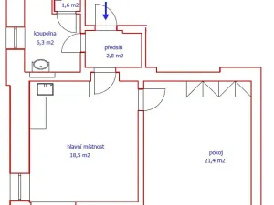Pronájem bytu 2+kk, Turnov, Fučíkova, 50 m2