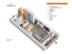 Pronájem bytu 1+kk, Praha, Křivoklátská, 28 m2