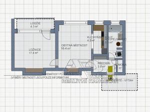 Prodej bytu 2+kk, Praha - Vršovice, Kišiněvská, 48 m2