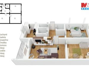 Prodej bytu 3+1, Skořenice, 81 m2