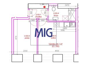 Pronájem bytu 2+kk, Brno, Kounicova, 34 m2