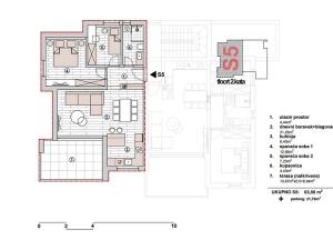Prodej bytu 3+kk, Primošten, Chorvatsko, 73 m2