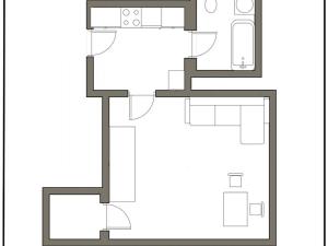 Pronájem bytu 1+kk, Praha - Nusle, Na lepším, 31 m2