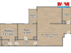Prodej bytu 3+1, Janovice nad Úhlavou, Rozvojová zóna, 100 m2