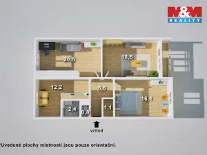 Prodej bytu 3+1, Krupka - Maršov, Karla Čapka, 79 m2