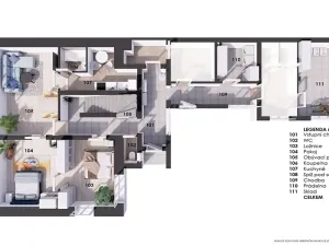 Prodej bytu 3+1, Rudná, Masarykova, 88 m2