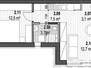 Prodej bytu 2+kk, Kunčice nad Labem, 39 m2