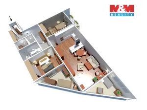 Prodej bytu 3+kk, Praha - Horní Měcholupy, Mantovská, 90 m2