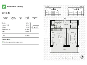 Prodej bytu 2+kk, Olomouc, Loudova, 54 m2