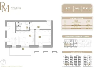 Prodej bytu 2+kk, Lipník nad Bečvou, Mánesova, 50 m2