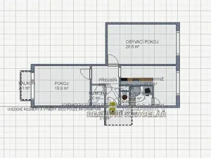 Pronájem bytu 2+1, České Budějovice, 61 m2