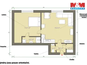 Pronájem bytu 2+kk, Plzeň - Koterov, Chválenická, 53 m2