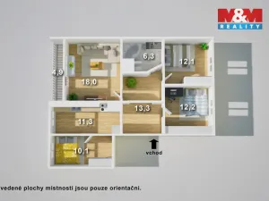 Prodej bytu 4+1, Ústí nad Labem - Krásné Březno, Anežky České, 89 m2