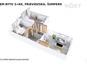 Pronájem bytu 3+kk, Šumperk, Prievidzská, 55 m2