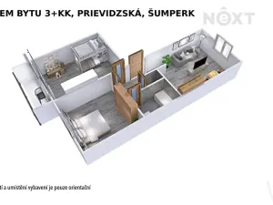Pronájem bytu 3+kk, Šumperk, Prievidzská, 55 m2