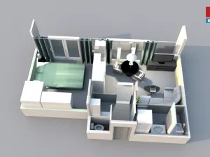 Pronájem bytu 2+kk, Praha, Na Maninách, 43 m2