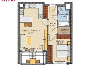 Pronájem bytu 2+kk, Praha - Ruzyně, Stočesova, 52 m2