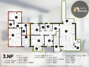 Pronájem bytu 2+kk, Jesenice, Do Potočin, 68 m2
