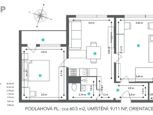 Prodej bytu 3+kk, Hradec Králové, Durychova, 59 m2