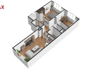 Pronájem bytu 2+1, Ostrava - Poruba, Nálepkovo náměstí, 55 m2